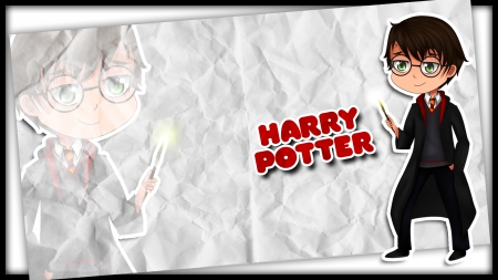 harry potter - hp, drawing, harry potter, harry, chibi, potter, wallpaper