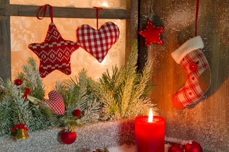 Magic Christmas - heart, magic, window, splendor, candle, light, christmas candle, christmas, christmas light, magic christmas, candles, xmas, merry christmas