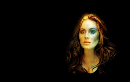 Adele - music, fantasy, Adele, woman, fire, rain