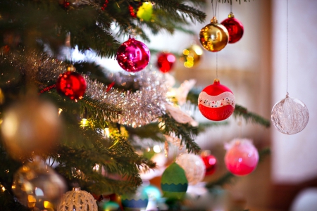 Christmas Tree - christmas, bokeh, christmas tree, magic christmas, balls, xmas, merry christmas