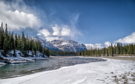 *** Winter river *** - snow, river, winter, nature