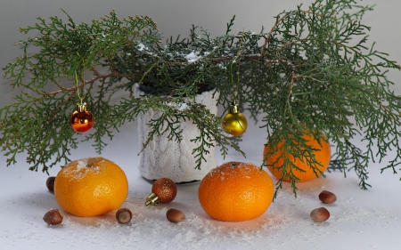 Christmas - pretty, snow, photo, happy, holiday, merry christmas, nice, winter, decoration, beautiful, balls, photography, lovely, christmas, colorful, new year, cold, background