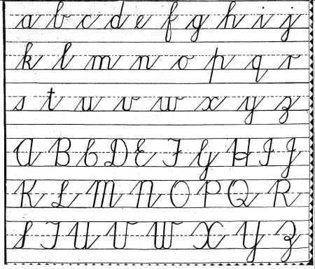 Cursive - letters, school, homework, write