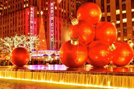 Christmas - nice, new year, photography, colorful, balls, pretty, cold, holiday, background, winter, lovely, christmas, merry christmas, snow, beautiful, photo, decoration, happy