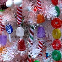 candy covered tree with candy