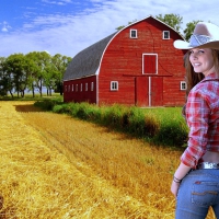 Cowgirl Outstanding in her Field