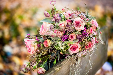 Pink Roses - roses, colorful, nature, beautiful, soft, pink roses, bouquet, pastel