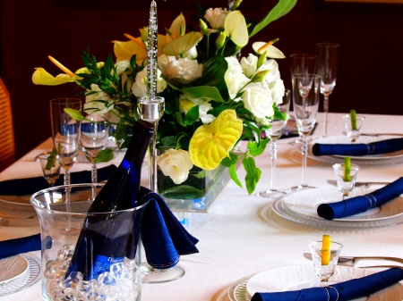 PARTY TIME - flowers, table, arrangement, dinner