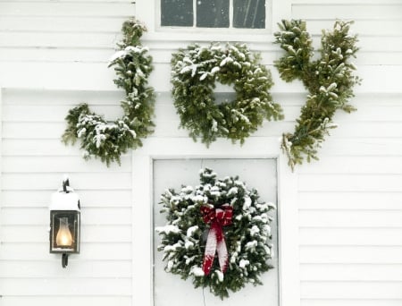 Christmas - pretty, snow, photo, happy, holiday, merry christmas, nice, winter, decoration, beautiful, balls, photography, lovely, christmas, colorful, new year, cold, background