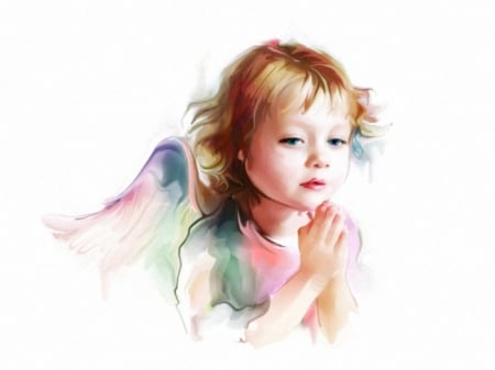 :) - cute, praying, angel, child