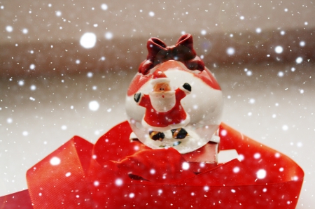 Santa Claus ♥ - christmas, globe, snow winter, santa claus