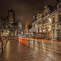 fantastic cathedral in saint petersburg at night hdr