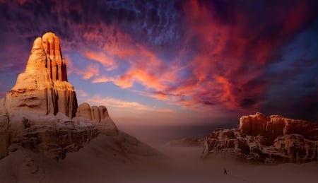 Monument - nature, red, photography, monuments, sky