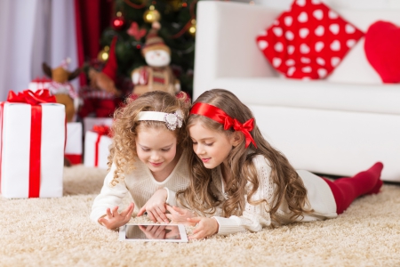 ♥♥ Together for Christmas ♥♥ - girls, white, red, together, christmas time, home, happy