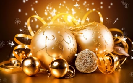 Christmas - pretty, snow, photo, happy, holiday, merry christmas, nice, winter, decoration, beautiful, balls, photography, lovely, christmas, colorful, new year, cold, background