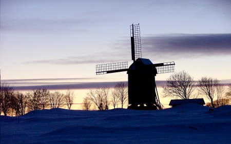 WINTER in SWEDEN - winter, nature, windmill, sweden