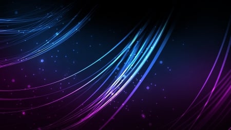 Purple & Blue Strands - purple, multicolor, graphics, abstract, blue