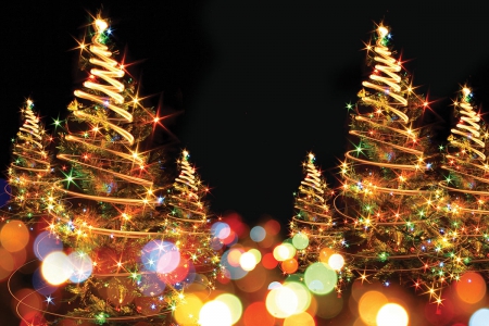 ●●● Christmas Mirage ●●● - wonderful, bokeh, christmas tree, mirage, magic, lights, golden