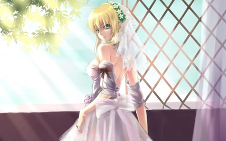 Anime Bride - bride, anime, cute, wedding, fashion, marraige