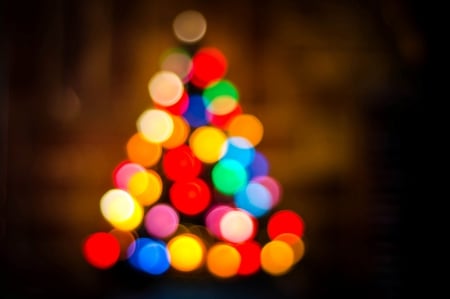 Bokeh Tree - bokeh, xmas, merry christmas, magic christmas, christmas