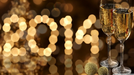 2014 New Year - abstract, alcoholic, happy new year, HD, holidays, drink, champagne, new year, 3D and CG, 2014, wallpaper