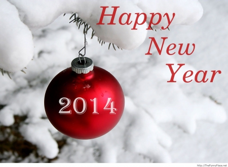 Happy New Year 2014 - 2014, new year, decoration, snow