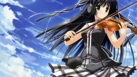 Cute Violinist - love, girl, music, violinist, beautiful, anime, singers, violin, cute