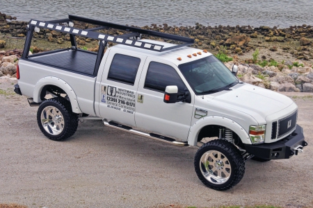 Wicked Work Truck - white, ford, truck, lift