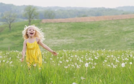 *** Happy girl *** - summer, meadow, people, field, girl