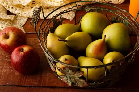 *** Basket of fruits *** - apples, nature, fruits, pears