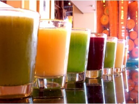 Colourful Drinks - drink, colours, colourful, fruit