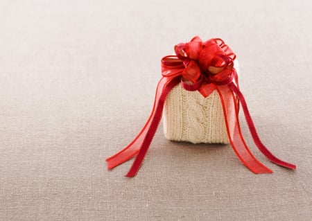 Small Gift - new year, red ribbon, party, small gift, for you