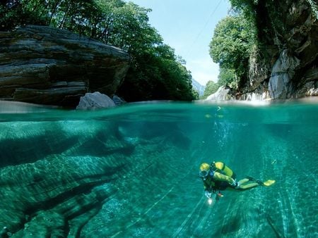 fresh water dive - fun, river, sport, water