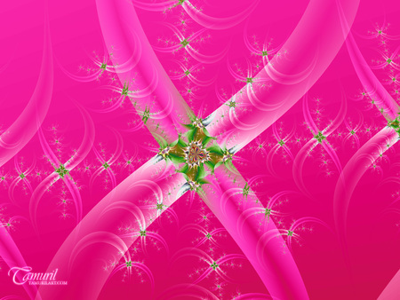 Chinese Stars - stars, pink, fractal