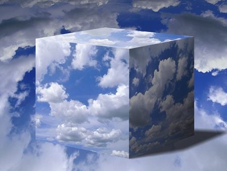 Boxed Sky - clouds, boxed, cubed, sky