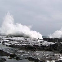 Waves crashing