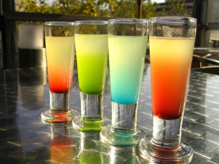 Colourful Drinks - cocktail, drink, colours, colourful