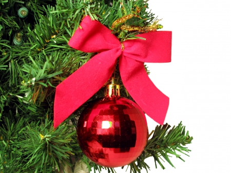 ●♥● Winter Holidays ●♥● - globe, christmas tree, single, holiday, beautiful, red, bow