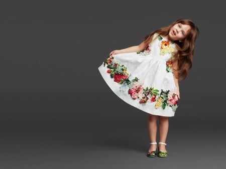 âœ¿ Little Lady âœ¿ - lady, girl, floral, beautiful, elegant, lovely, dress