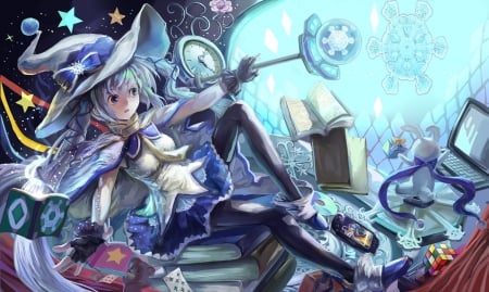 Sorceress Miku - hatsune miku, sorceress, vocaloid, maga, anime, time