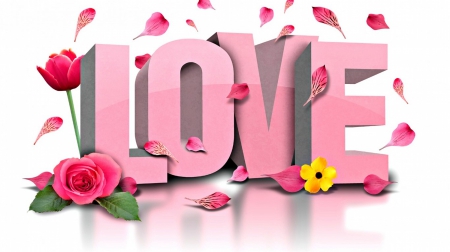 Love - love, life, rose, pink