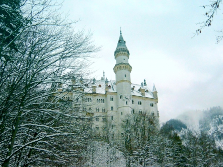 CASTLE in WINTER - neuschwanstein, germany, winter, castle, bavaria, snow