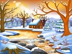 Romantic winter scene