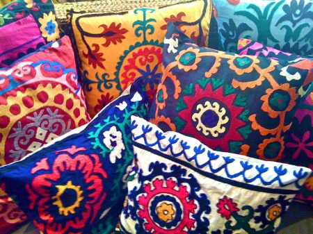 Colourful Pillows - pillow, colours, decoration, colourful