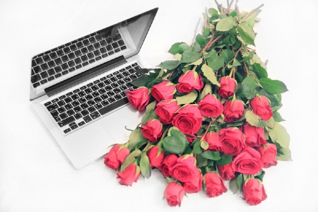 Love - love, roses, red, computer, photo, rose