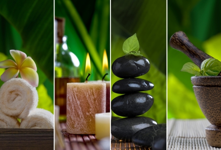 ~ Aromatic & Fresh  ~ - candle, fresh, green, atmosphere, spa, stones