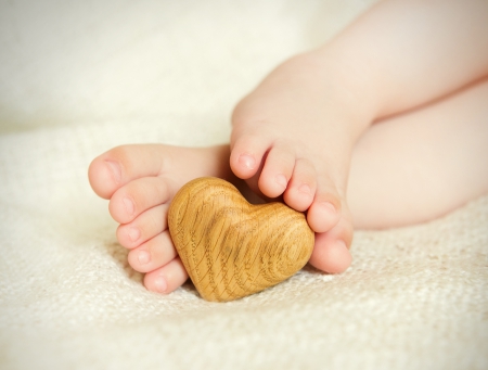 â™¥ - pure love, child, foot, baby, heart, love, newborn