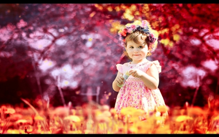 Cute girl - child, tree, girl, cute