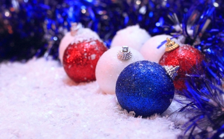 Christmas - nice, new year, photography, colorful, balls, pretty, cold, holiday, background, winter, lovely, christmas, merry christmas, snow, beautiful, photo, decoration, happy