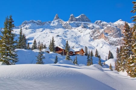 Mountain in winter